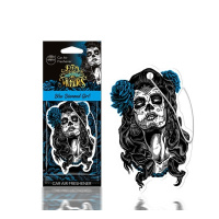 83116Blue Aroma Car – Ароматизатор Aroma Car Cellulose Dia De Los Muertos - Blue Diamond Girl (24шт.) у Запоріжжі
