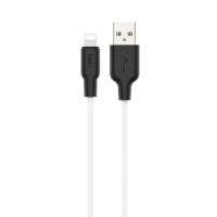 X21-i Hoco – Кабель Hoco X21 Plus Silicone Lightning (1m) (black/white) у Запоріжжі
