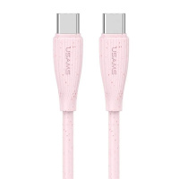 SJ716USB04 Usams – Кабель Usams Type-C To Type-C Fast Charging - 60W Green Series 1M Рожевий у Запоріжжі
