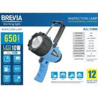 11600 Brevia – Фонарь проф. Brevia LED 500М, 10W LED 650lm, 4400mAh, microUSB у Запоріжжі
