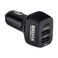 46044DUCB Brevia – Автомобільний зарядний пристрій BREVIA ePower TriDrive 44W 1xUSB-C+2xUSB-A чорний 46044DUCB (46044DU у Запоріжжі
