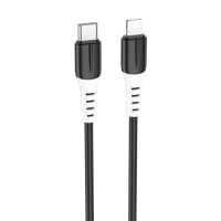 X82-t/i black Hoco – Кабель Hoco Type-C to lightning X82 |1m, 20W/3A, силикон, черный у Запоріжжі
