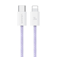 SJ657USB02 Usams – Кабель Usams U86 Type-C To Lightning Rainbow Braided Fast Charging Cable 1.2m Бузковий у Запоріжжі
