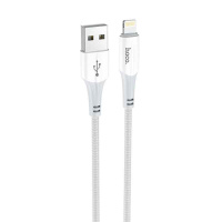 X70-i/white Hoco – Кабель Hoco Lightning, оплетка X70 |1m, 2.4A| белый у Запоріжжі
