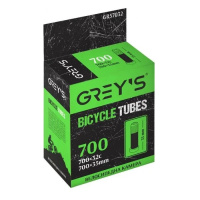 GR57035 Greys – Велосипедная камера на велосипед городской гибрид 700с 28 дюймов Greys ниппель FV 48mm бутил (GR57035) у Запоріжжі
