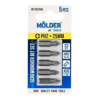 MT7022505 Molder – Н-р бит MOLDER, PH2x25мм, 5шт в блистере, (MT7022505) у Запоріжжі

