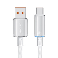 SJ658USB02 Usams – Кабель Usams Type-C 6A Fast Charging With Light--Cloud Series 1.2M Білий у Запоріжжі
