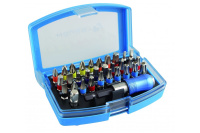 HT1S400 Hogert – Набор бит и битодержатель 1/4 SL PH PZ HEX TORX с отверстием 32 элемента Hogert (HT1S400) у Запоріжжі
