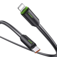 SJ735USB01 Usams – Кабель Type-C To Lightning 18W, Display, 1m, Черный у Запоріжжі
