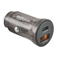46130CAB Brevia – AЗУ Brevia ePower DualCharge 30W 1xUSB-C+1xUSB-A, прозр. черный (46130CAB) у Запоріжжі
