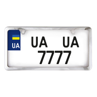 NH460 CARLIFE – Рамка под номер нерж. сталь хром USA TYPE Car Life у Запоріжжі
