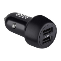 46012DUB Brevia – Автомобільний зарядний пристрій BREVIA ePower DualDrive 12W 2xUSB-A чорний 46012DUB (46012DUB) у Запоріжжі
