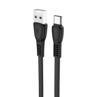 X40-t Hoco – Кабель HOCO Type-C TPE Flat Noah X40 |1m, 2.4A| (black) у Запоріжжі
