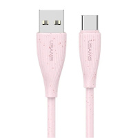 SJ714USB04 Usams – Кабель Usams Type-C 3A Fast Charging Data Cable - Green Series 1m Рожевий у Запоріжжі
