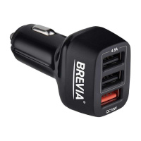 46042TUB Brevia – Автомобільний зарядний пристрій BREVIA ePower TriDrive 42W 3xUSB-A чорний 46042TUB (46042TUB) у Запоріжжі
