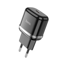 N24 Hoco – СЗУ HOCO Victorious single port charger N24 |1Type-C, 20W/3A, PD/QC| (black) у Запоріжжі
