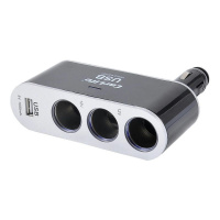 CS302 CARLIFE – Разветвитель прикуривателя CARLIFE CS302 3в1 + USB у Запоріжжі
