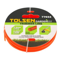 77654 Tolsen – Леска для триммера 2,4мм х15м Tolsen 77654 у Запоріжжі
