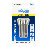 MT7025002DW Molder – Н-р бит с огранич. для гипсокартона MOLDER, PH2x50мм, 2шт в блистере (MT7025002DW) у Запоріжжі
