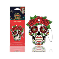 83118 Aroma Car – Aroma Car Dia De Los Muertos - Череп с цветочком (24шт.) у Запоріжжі
