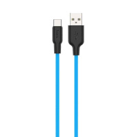x21-t(2) Hoco – Кабель Hoco X21 Plus Silicone Type-C (1m) (black/blue) у Запоріжжі
