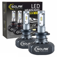 8107 Solar – Светодиодные лампы SOLAR H7 12/24V 6000K 4000Lm 50W Seoul CSP (8107) у Запоріжжі
