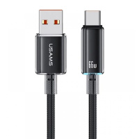 SJ658USB01 Usams – Кабель Usams Type-C 6A Fast Charging With Light--Cloud Series 1.2M Чорний у Запоріжжі

