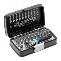 HT1R460 Hogert – Битовий набор с трещоткой 1/4 дюйма CrV PH PZ SL HEX Torx 33 предмета Hogert (HT1R460) у Запоріжжі
