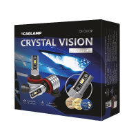 CVH11 CARLAMP – Светодиодные автолампы H11 Carlamp Crystal Vision миниатюрные лампы совместимые на 99% с авто 5000Lm 6000K (CVH11) у Запоріжжі
