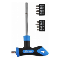 MT32319 Molder – Отвертка Т-образная с битами 9шт Molder CrV с магнитным захватом PH PZ SL Torx (MT32319) у Запоріжжі
