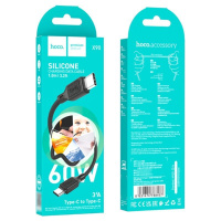 X90-t Hoco – Кабель HOCO Type-C Cool silicone charging data cable X90 |1m, 3A| (black) у Запоріжжі
