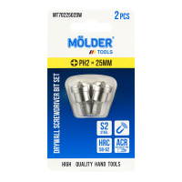 MT7022502DW Molder – Н-р бит с огранич. для гипсокартона MOLDER, PH2x25мм, 2шт в блистере, (MT7022502DW) у Запоріжжі
