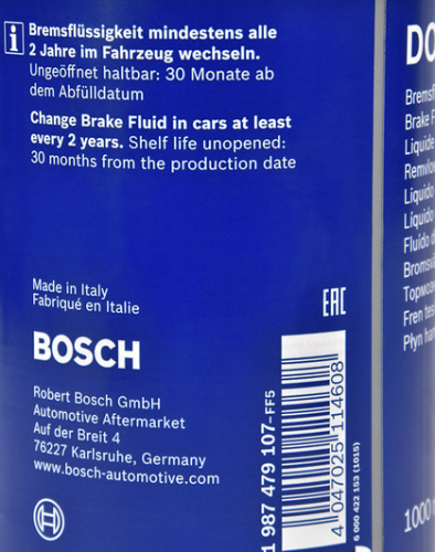 1987479107 BOSCH – Тормозная жидкость BOSCH Brake Fluid DOT-4 у Запоріжжі